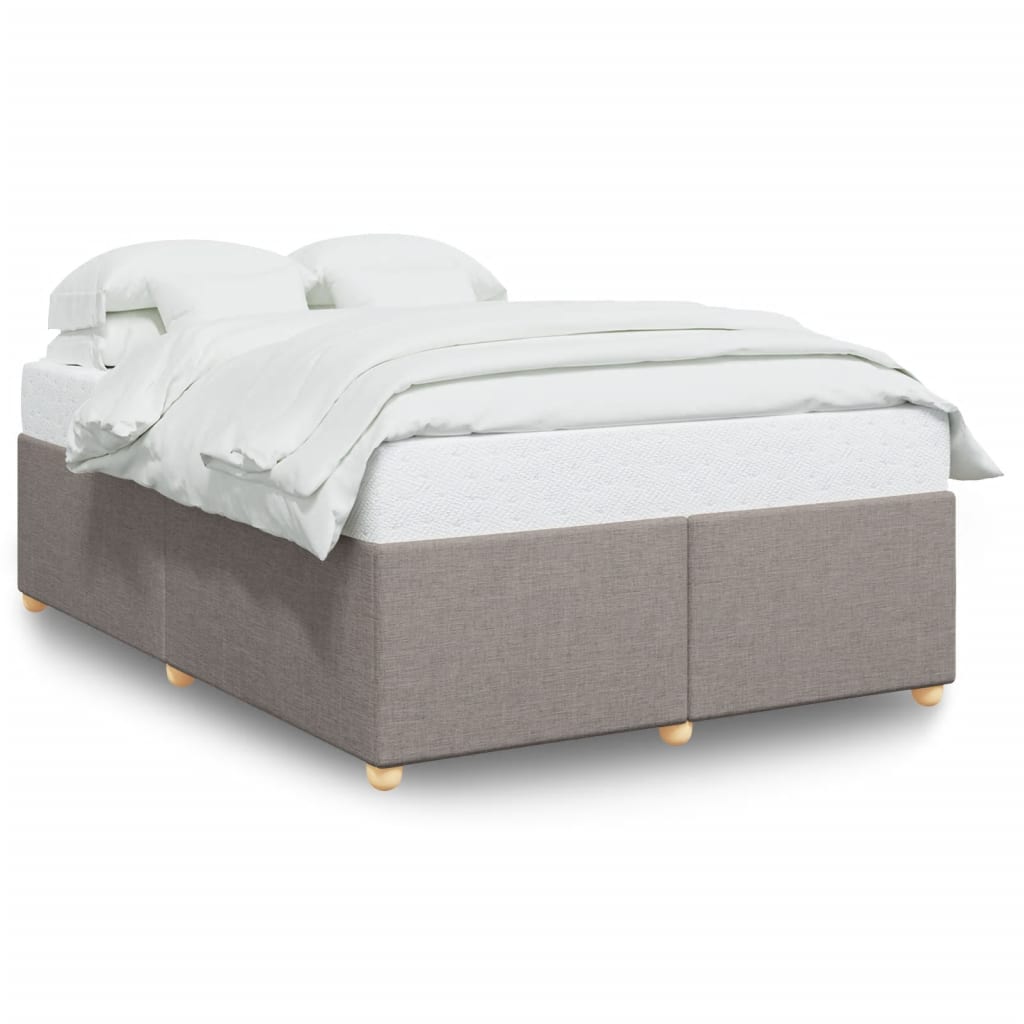 Bettgestell ohne Matratze Taupe 140x190 cm Stoff