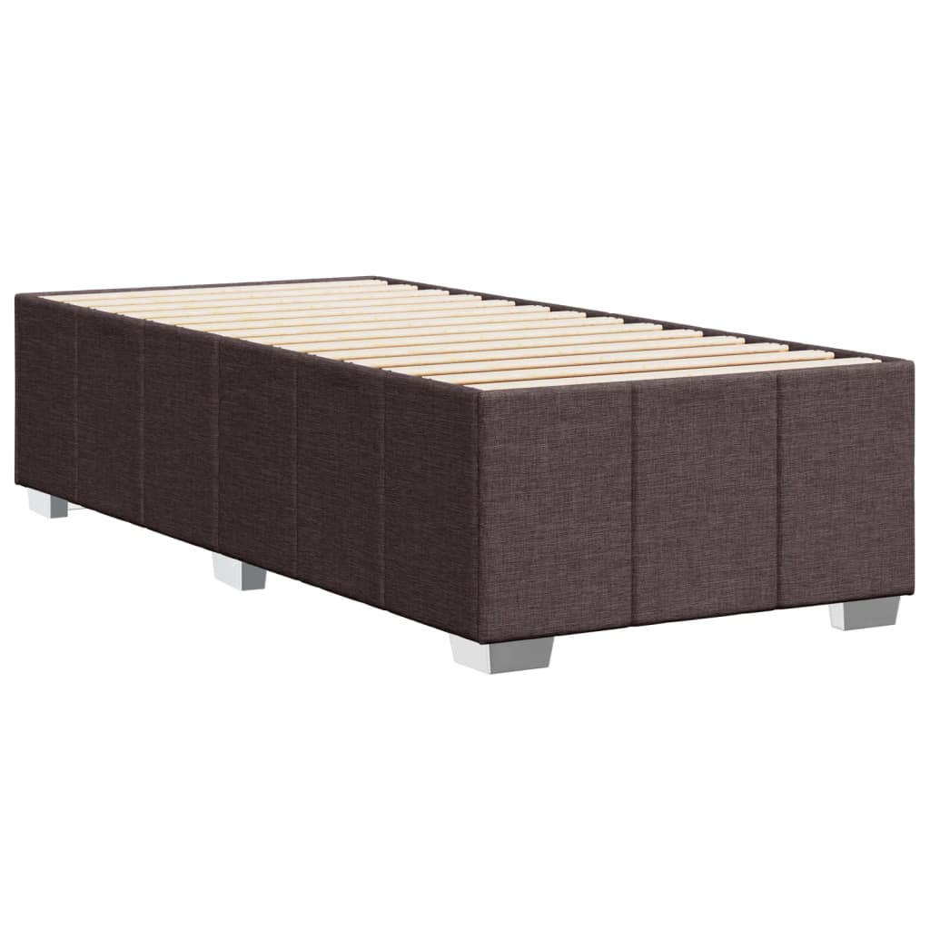 Bettgestell ohne Matratze Dunkelbraun 90x190 cm Stoff
