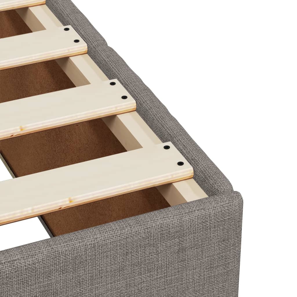 Bettgestell ohne Matratze Taupe 90x200 cm Stoff