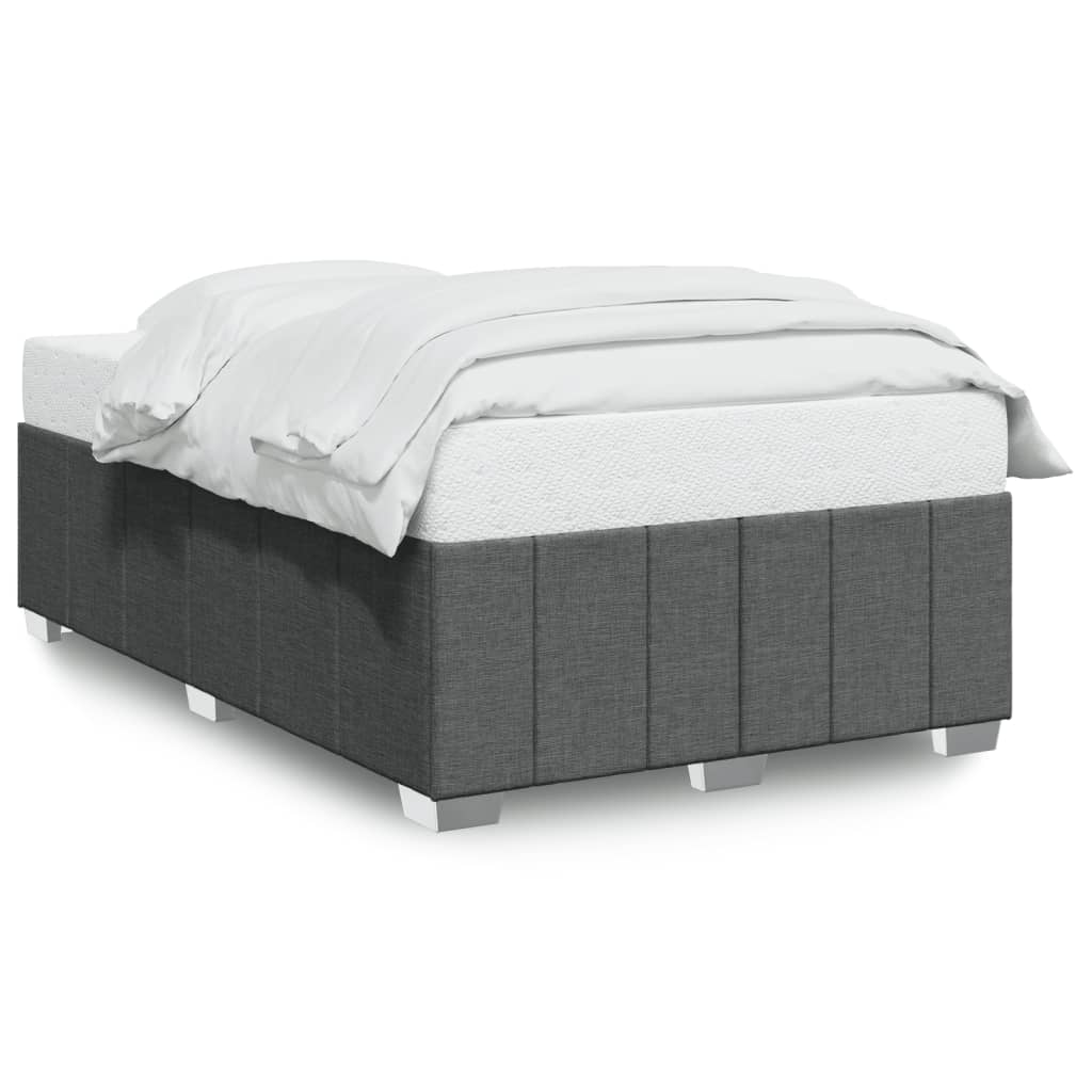 Bettgestell ohne Matratze Dunkelgrau 120x200 cm Stoff