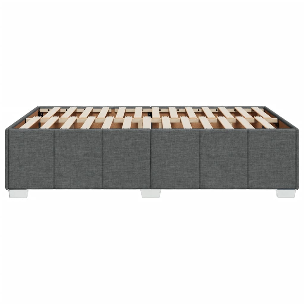Bettgestell ohne Matratze Dunkelgrau 120x200 cm Stoff