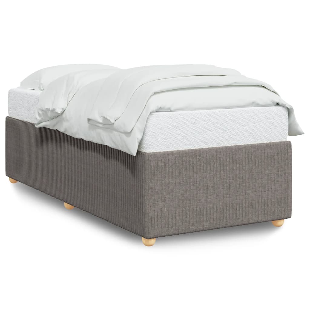 Bettgestell ohne Matratze Taupe 90x200 cm Stoff