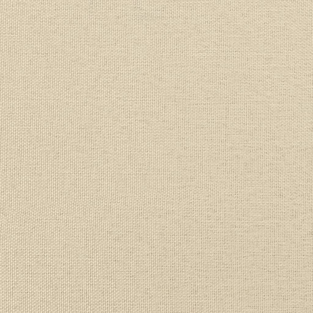 Bettgestell ohne Matratze Creme 120x200 cm Stoff