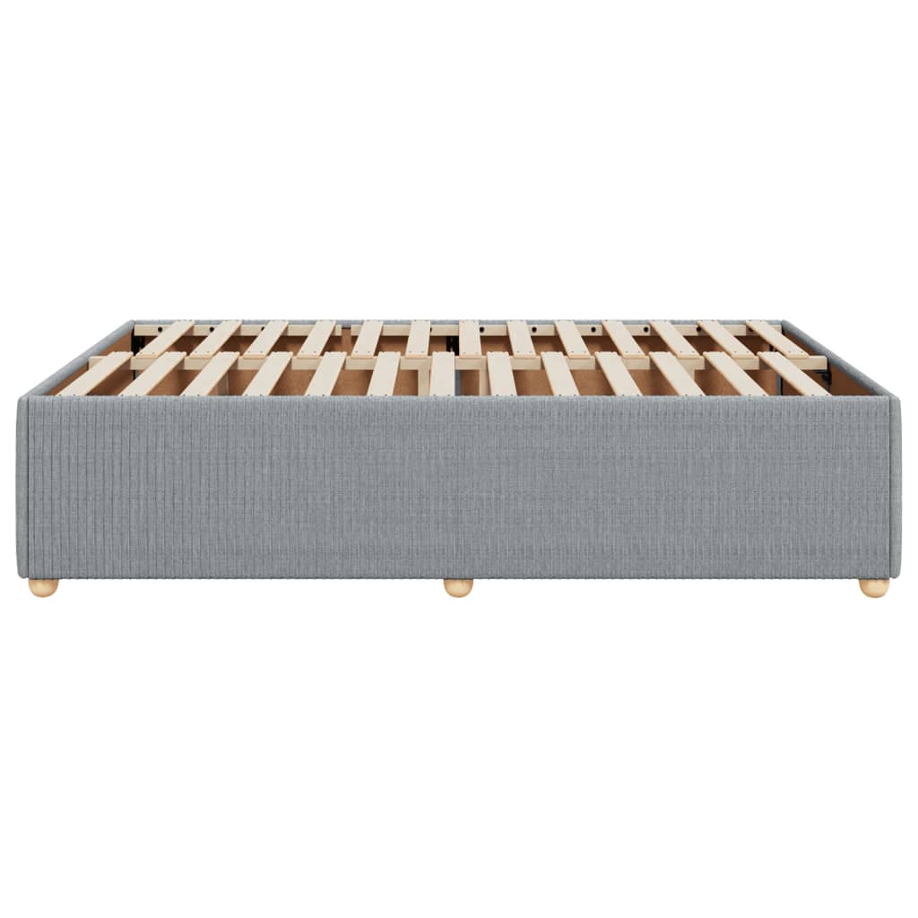 Bettgestell ohne Matratze Hellgrau 140x190 cm Stoff
