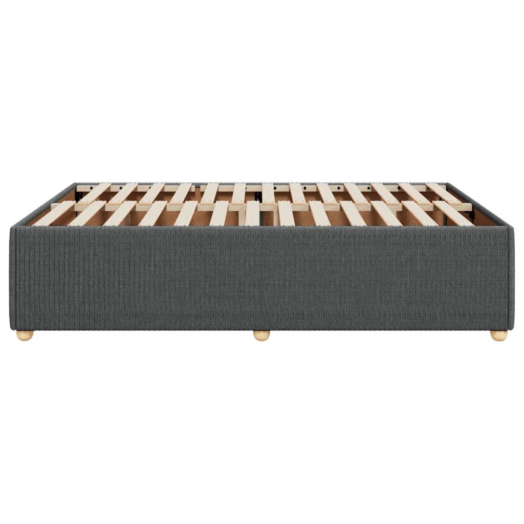 Bettgestell ohne Matratze Dunkelgrau 140x190 cm Stoff