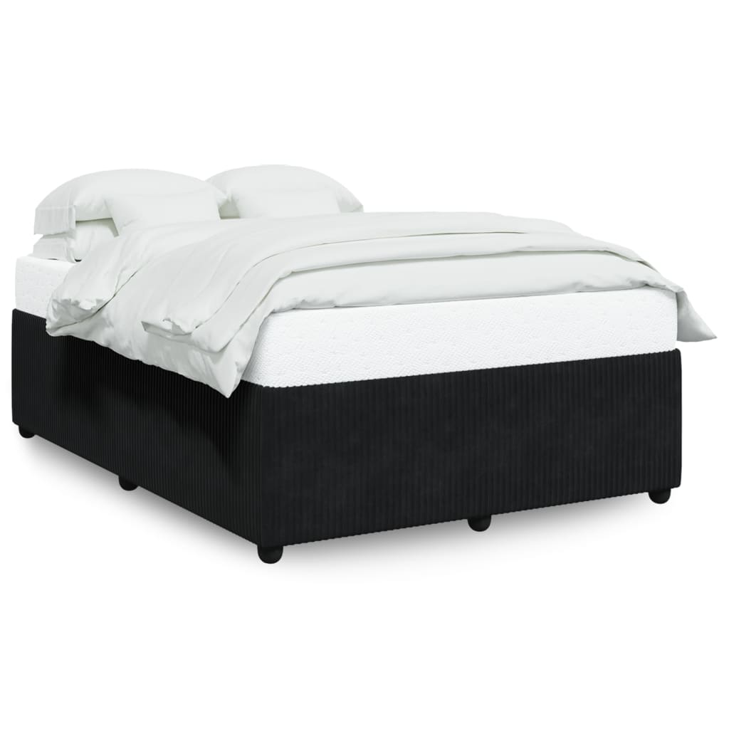 Bettgestell ohne Matratze Schwarz 140x190 cm Samt