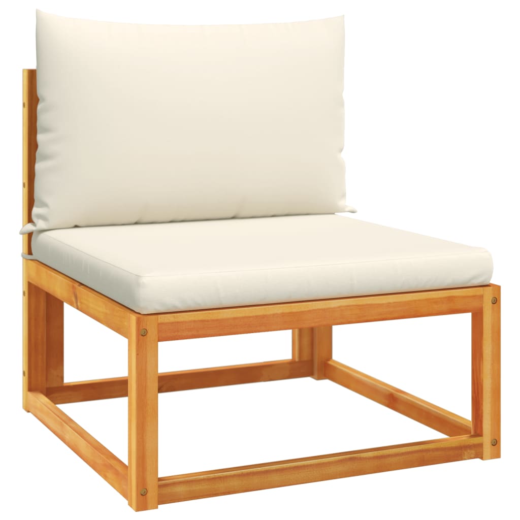 7-tlg. Gartensofa-Set mit Kissen Holz Akazie & Seil