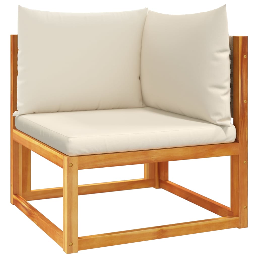 Gartensofas-Ecke mit Kissen 2 Stk. Holz Akazie & Rattan