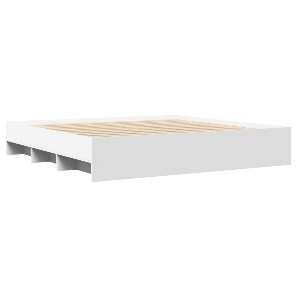 Bettgestell ohne Matratze Weiß 180x200 cm Holzwerkstoff