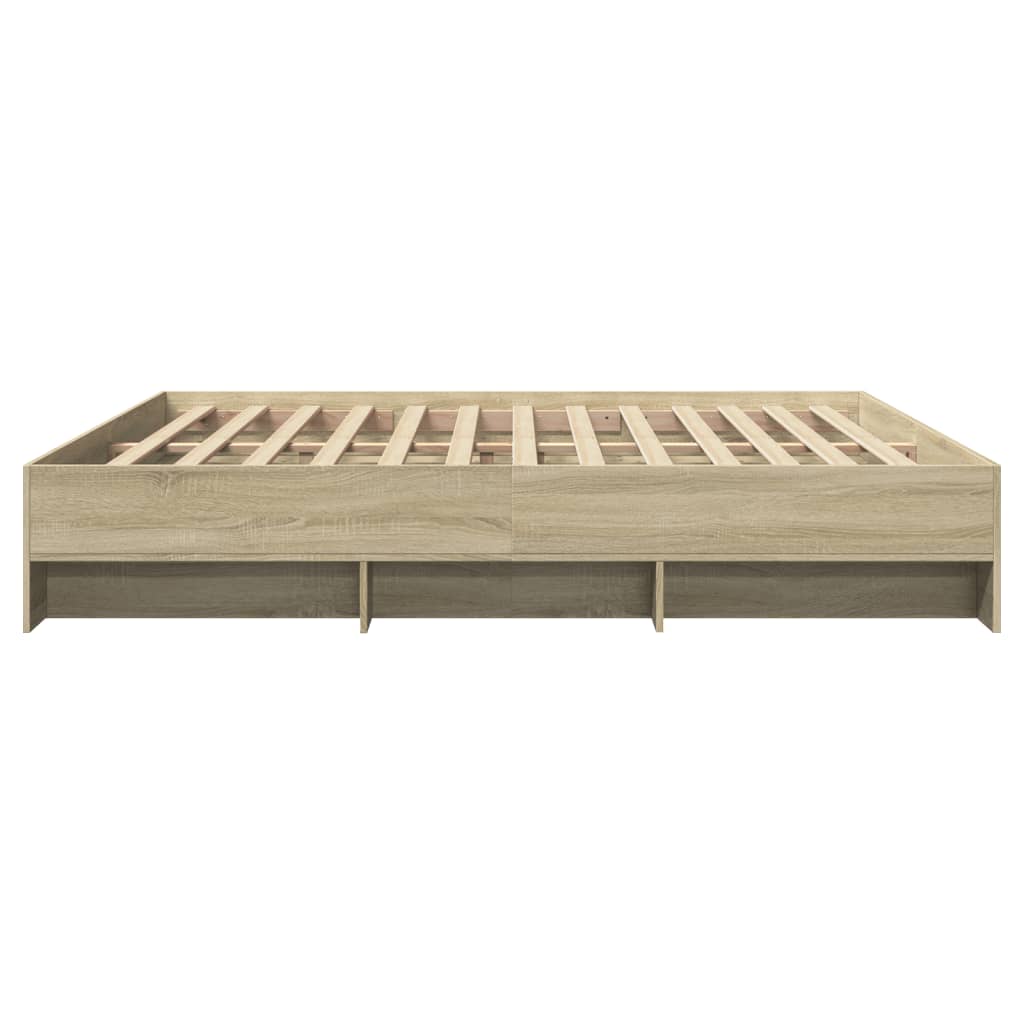 Bettgestell ohne Matratze Sonoma-Eiche 180x200 cm Holzwerkstoff