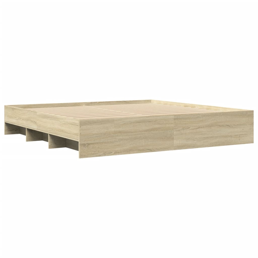 Bettgestell ohne Matratze Sonoma-Eiche 180x200 cm Holzwerkstoff