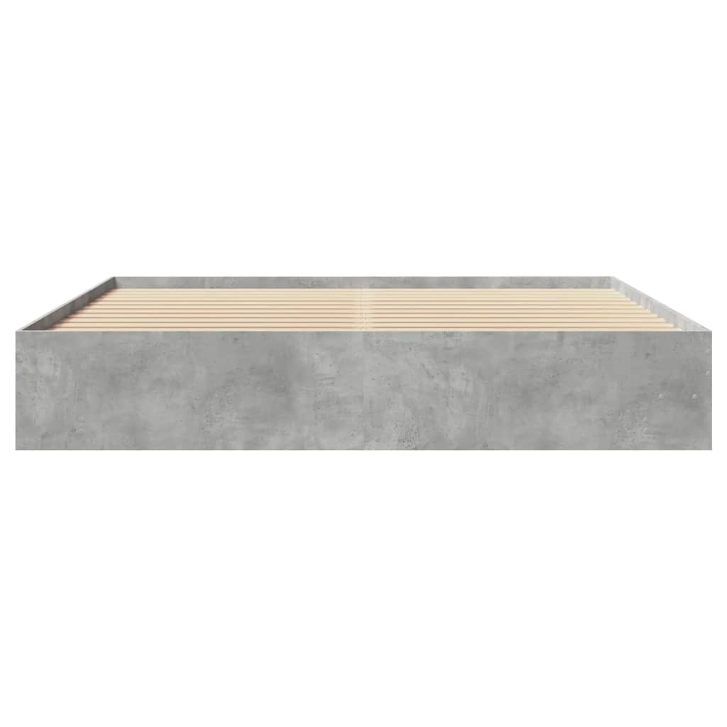 Bettgestell ohne Matratze Betongrau 180x200 cm Holzwerkstoff