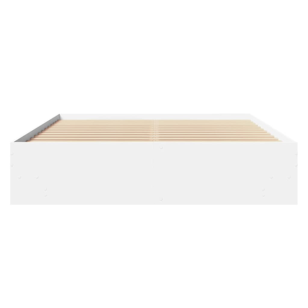 Bettgestell ohne Matratze Weiß 160x200 cm Holzwerkstoff