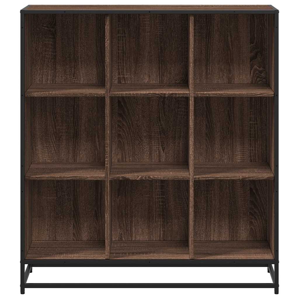 Bücherregal Eichen-Optik 97,5x33x107,5 Holzwerkstoff und Metall