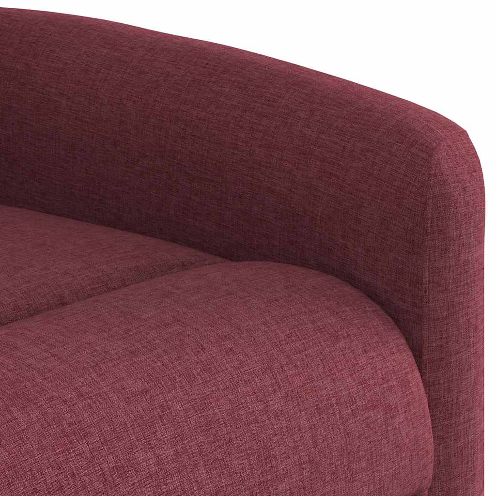 Massagesessel Elektrisch Weinrot Stoff