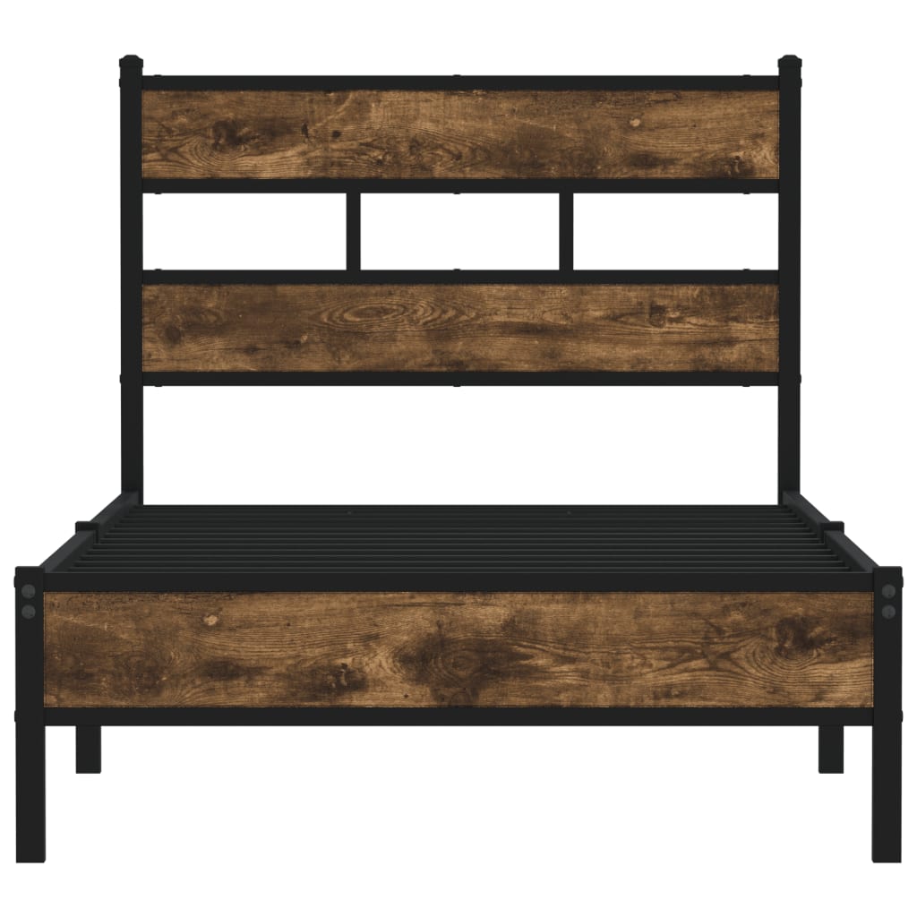 Bettgestell ohne Matratze mit Kopfteil Sonoma-Eiche 90x200 cm