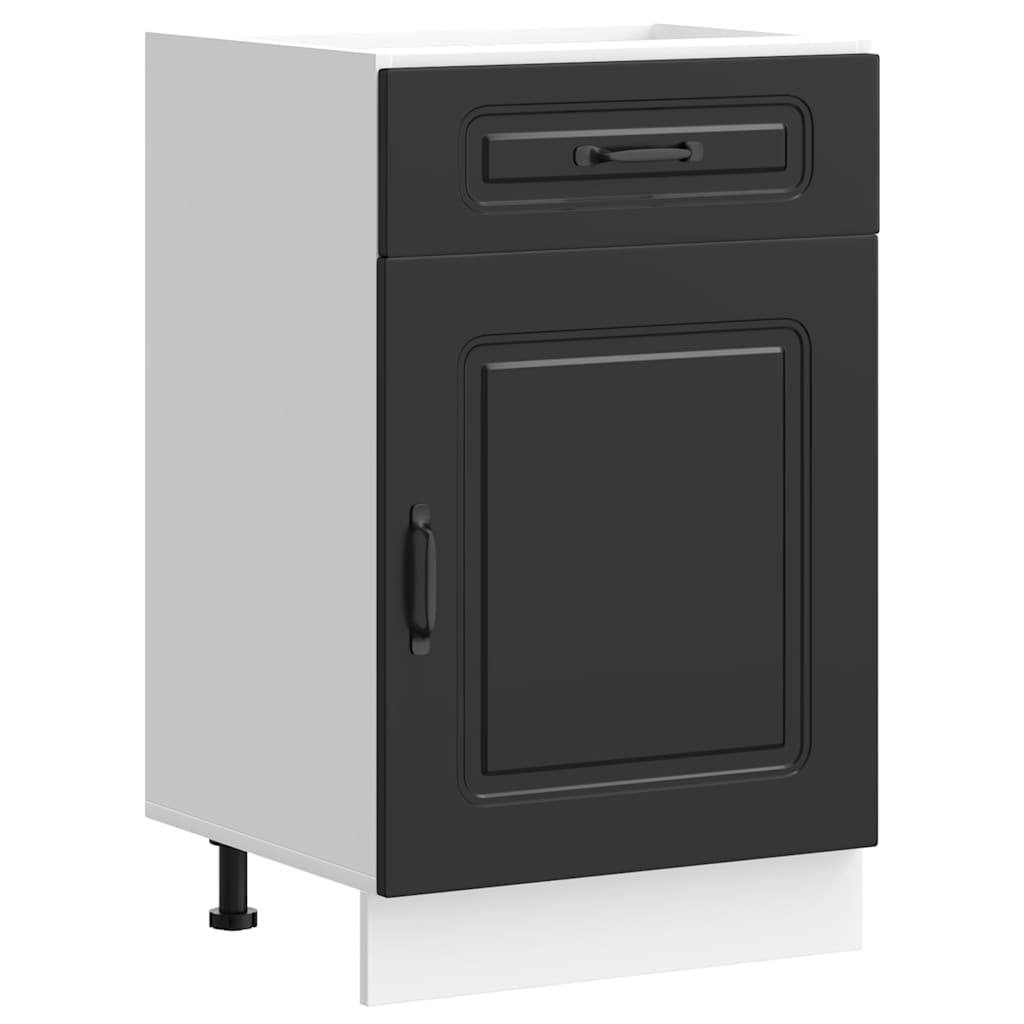 Küchenunterschrank Kalmar Schwarz Holzwerkstoff