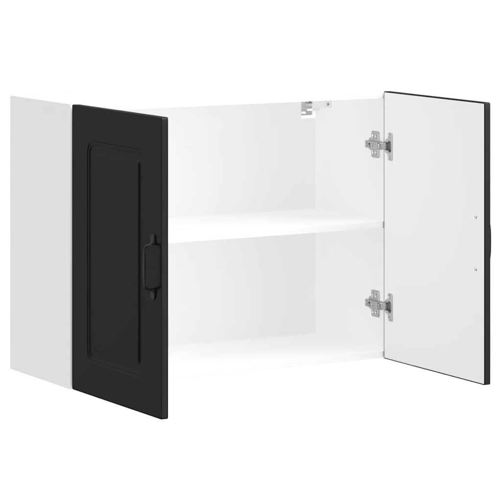 Küchen-Hängeschrank Kalmar Schwarz Holzwerkstoff