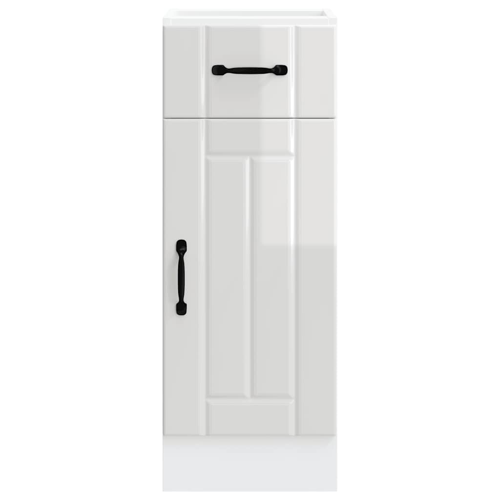 Küchen-Unterschrank Lucca Hochglanz-Weiß Holzwerkstoff