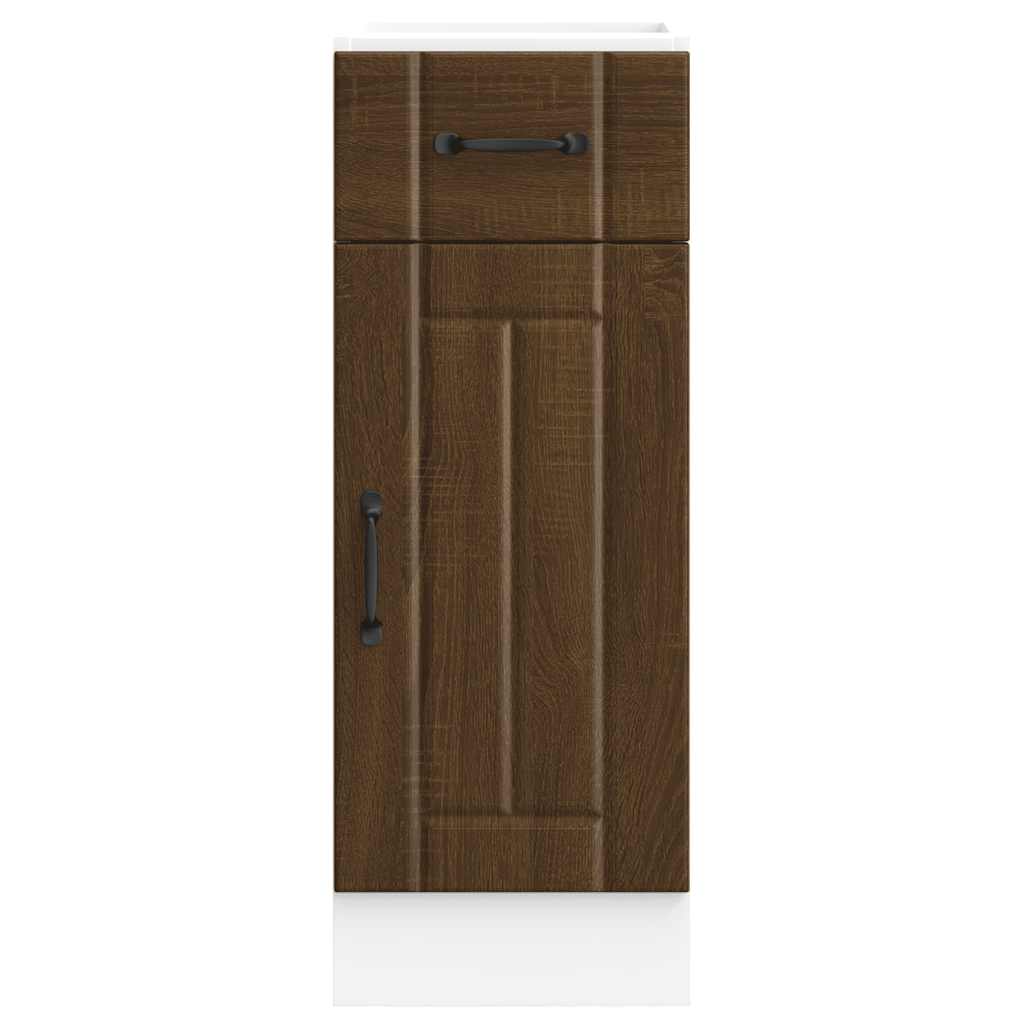 Küchen-Unterschrank Lucca Braun Eichen-Optik Holzwerkstoff