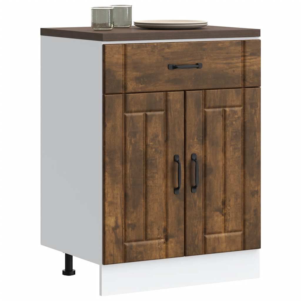 Küchen-Unterschrank Lucca Räuchereiche Holzwerkstoff