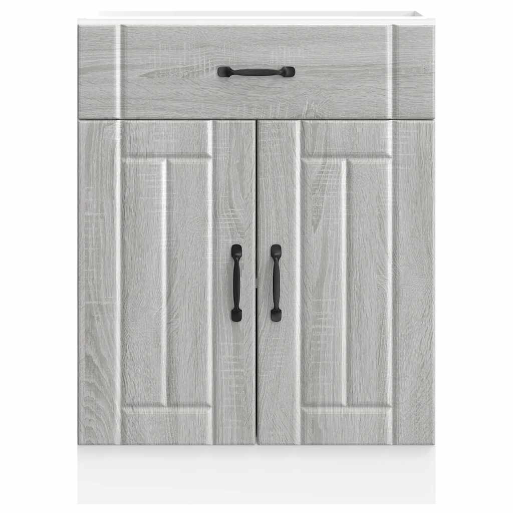 Küchen-Unterschrank Lucca Grau Sonoma Holzwerkstoff