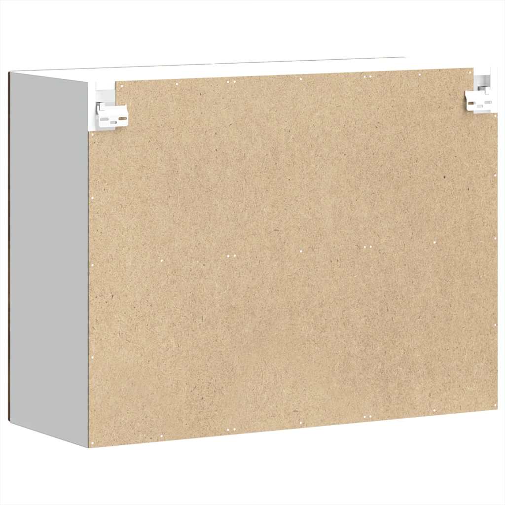 Küchen-Hängeschrank mit Glastür Lucca Räuchereiche Holzwerkstoff