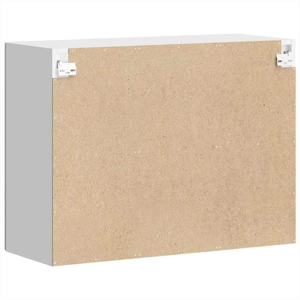 Küchen-Hängeschrank mit Glastür Porto Grau Sonoma