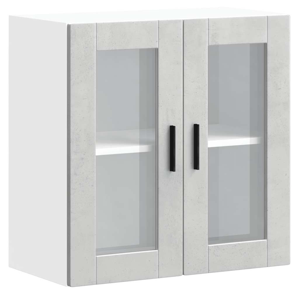 Küchen-Hängeschrank mit Glastür Porto Betongrau