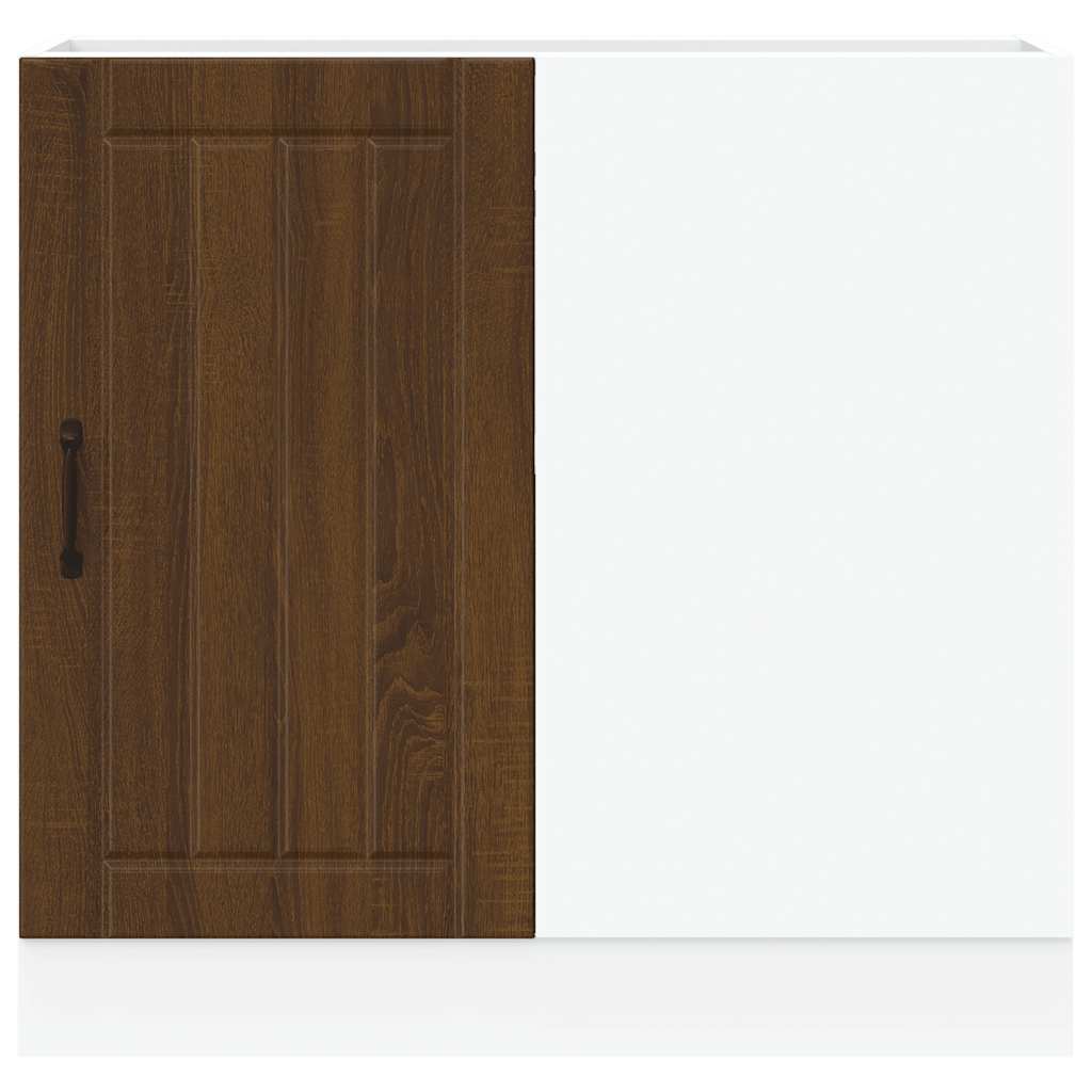 Küchenunterschrank Lucca Braun Eichen-Optik Holzwerkstoff