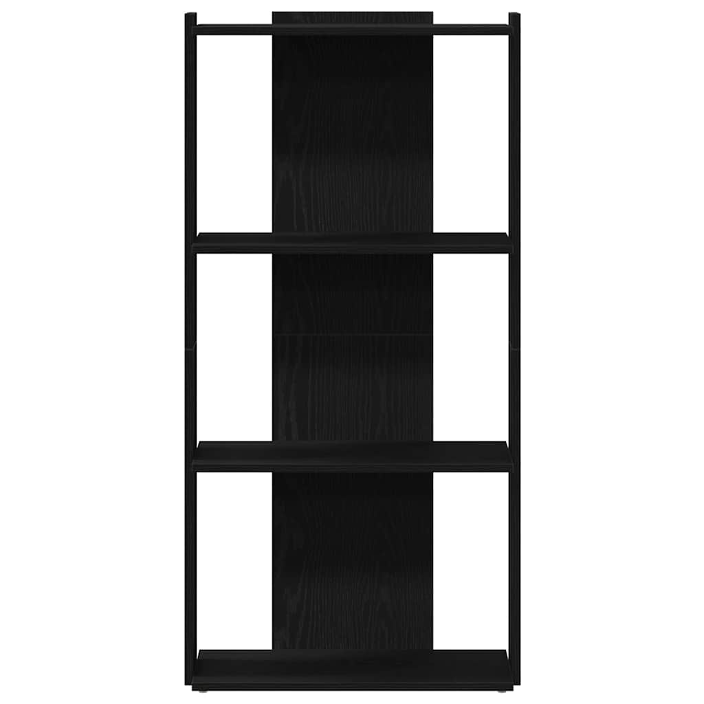 Bücherregal 3 Böden Schwarz 60x30x120 cm Holzwerkstoff