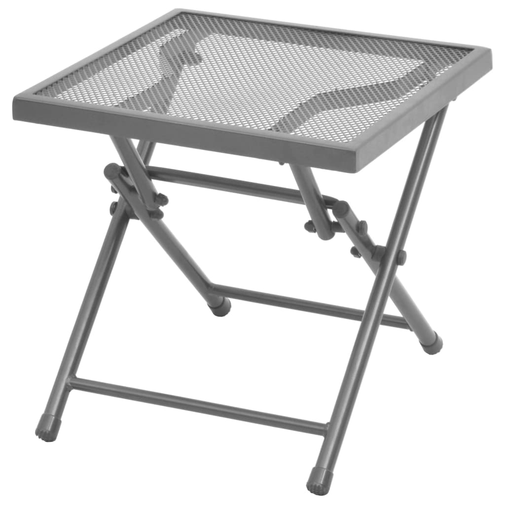 Sun loungers 2 pieces with table steel anthracite