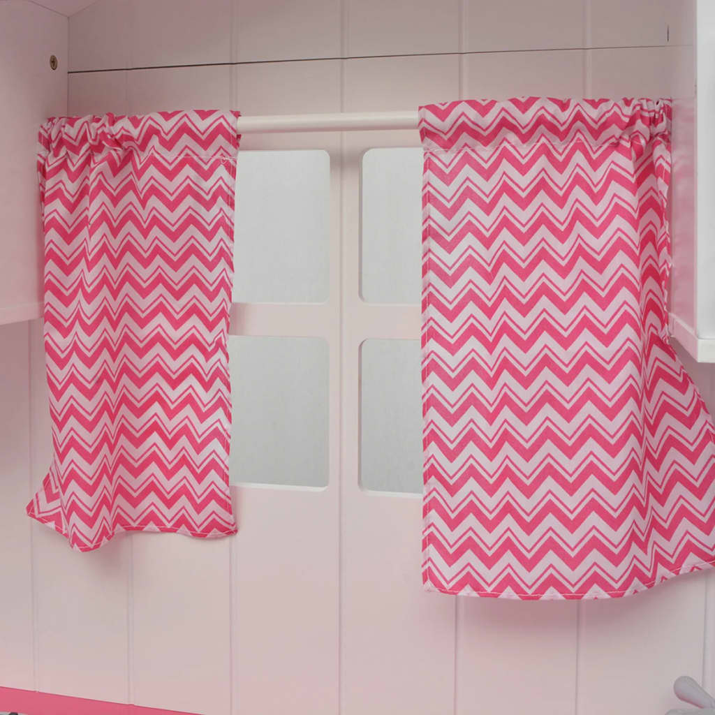 Jouet cuisine bois 82×30×100 cm rose et blanc