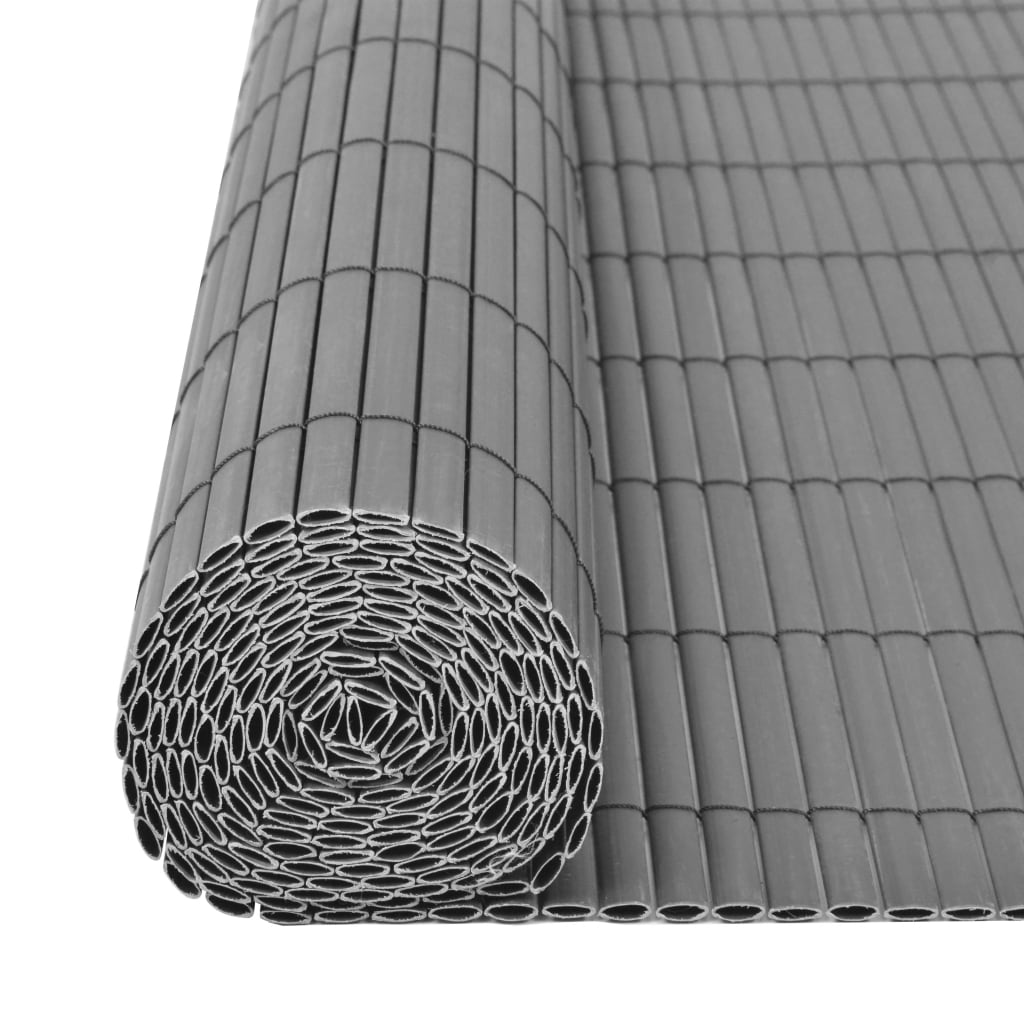 Garden fence double-sided PVC 90 x 300 cm gray