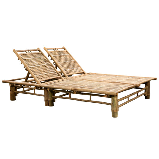 Sun lounger for 2 people bamboo