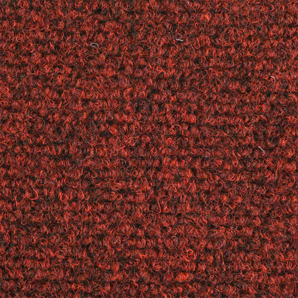 15 pcs. Self-adhesive stair mats needle felt 56x17x3cm red