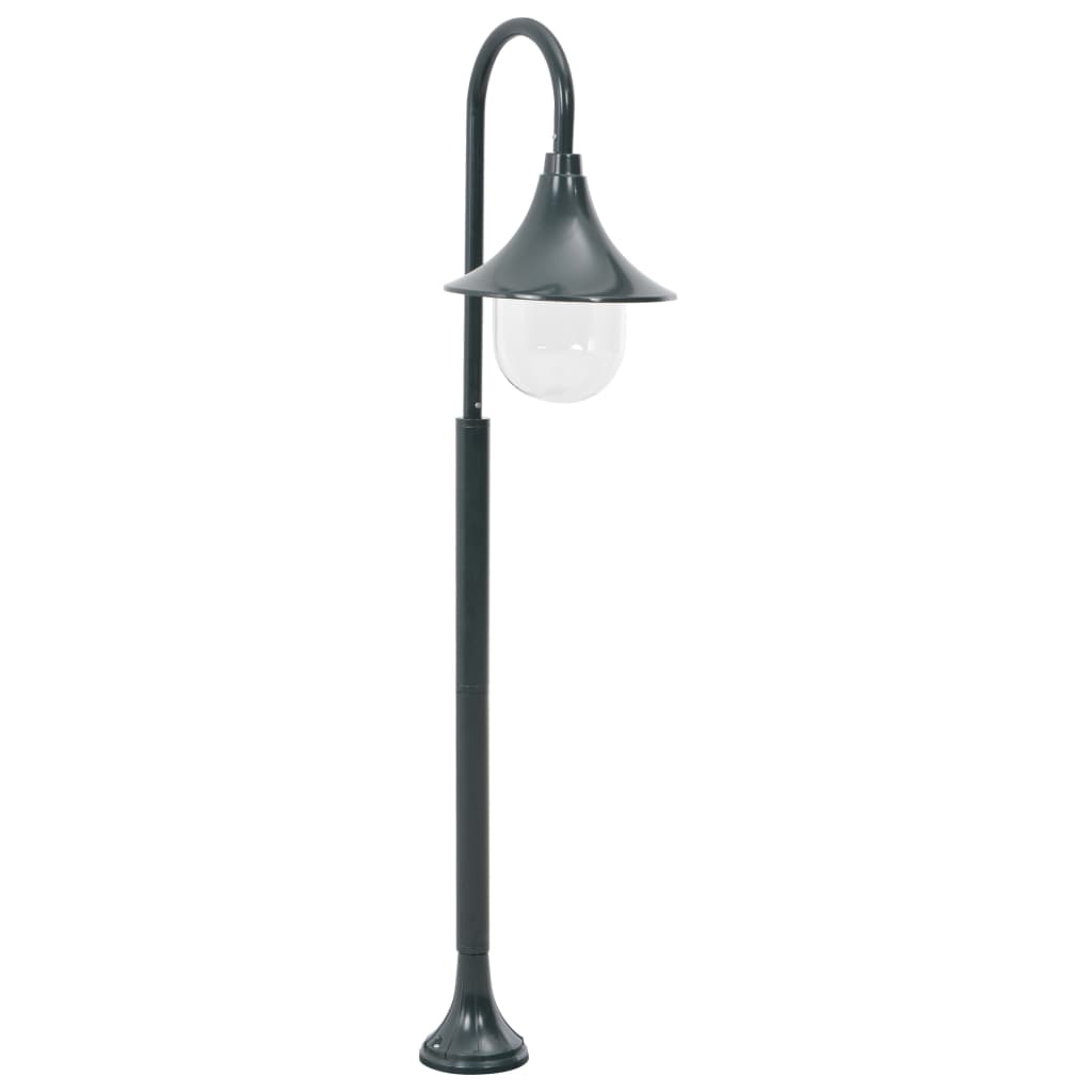 Garden bollard light E27 120 cm aluminum dark green