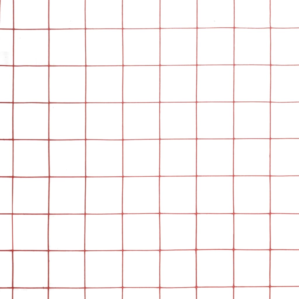 Drahtzaun Stahl mit PVC-Beschichtung 25x1,5 m Rot