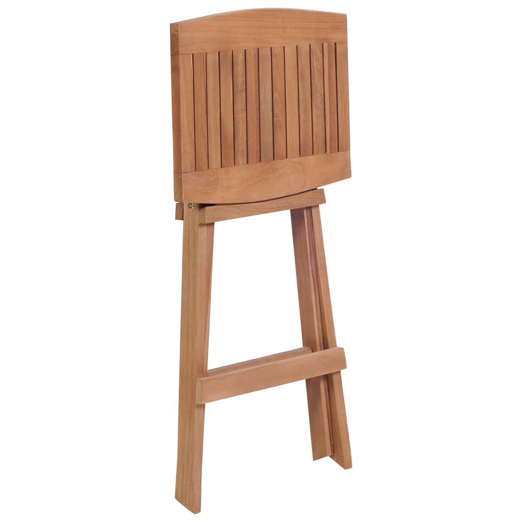 Folding bar stools 4 pcs. Solid teak wood