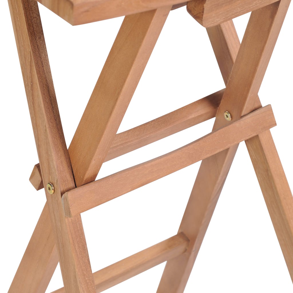 Folding bar stools 4 pcs. Solid teak wood
