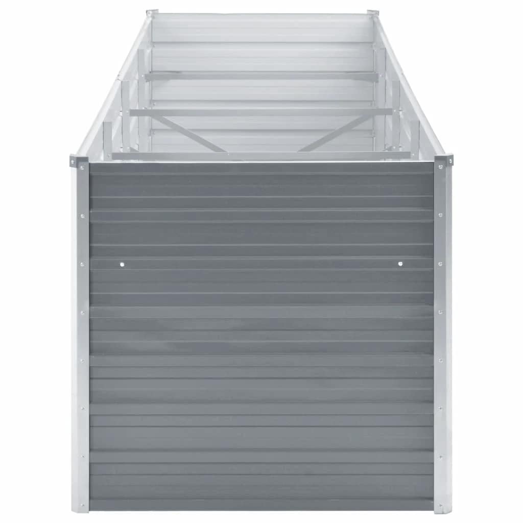 Garten-Hochbeet Verzinkter Stahl 320x80x77 cm Grau