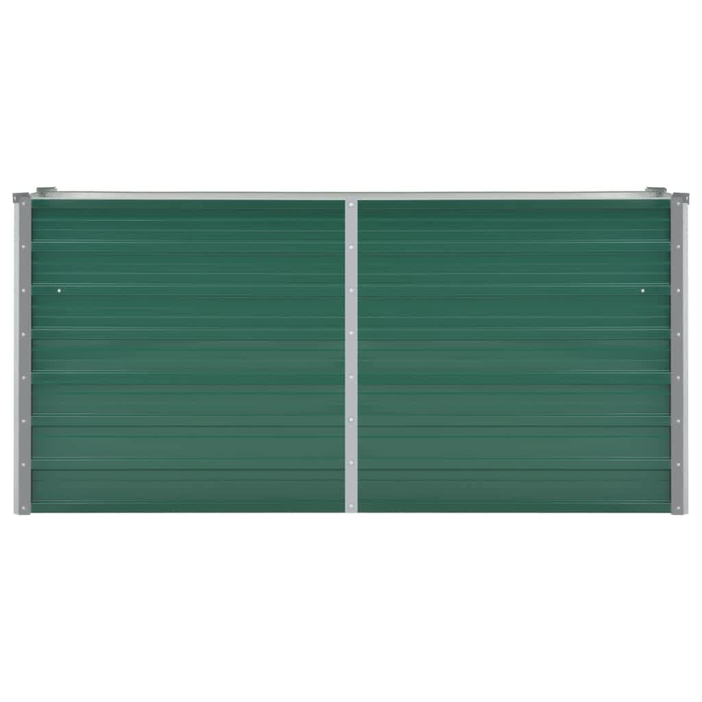 Garten-Hochbeet Verzinkter Stahl 160x40x77 cm Grün