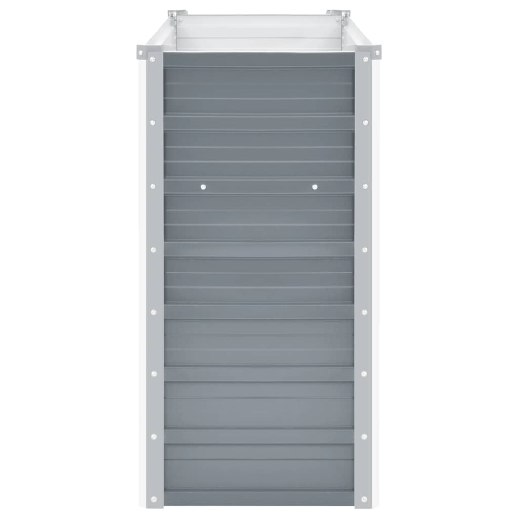 Garten-Hochbeet Verzinkter Stahl 100x40x77 cm Grau