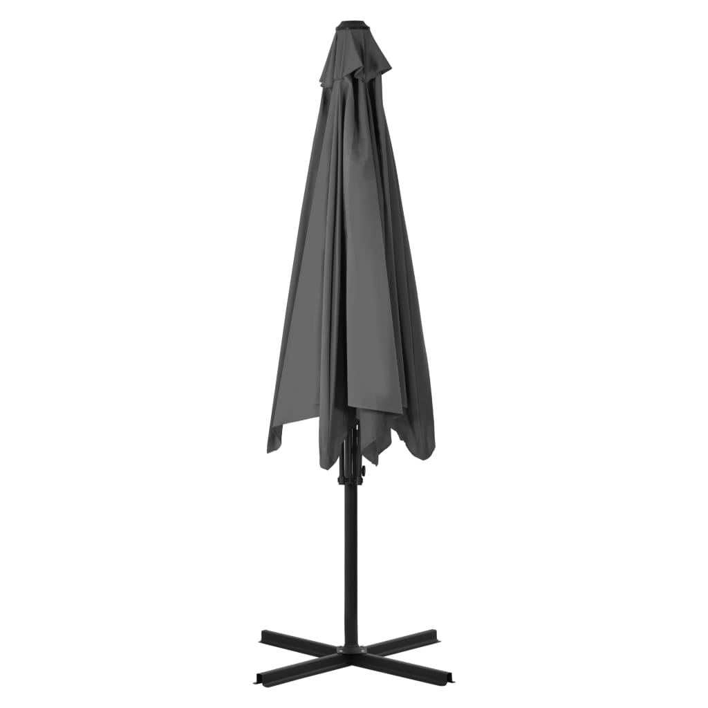 Parasol with steel pole 300 cm anthracite