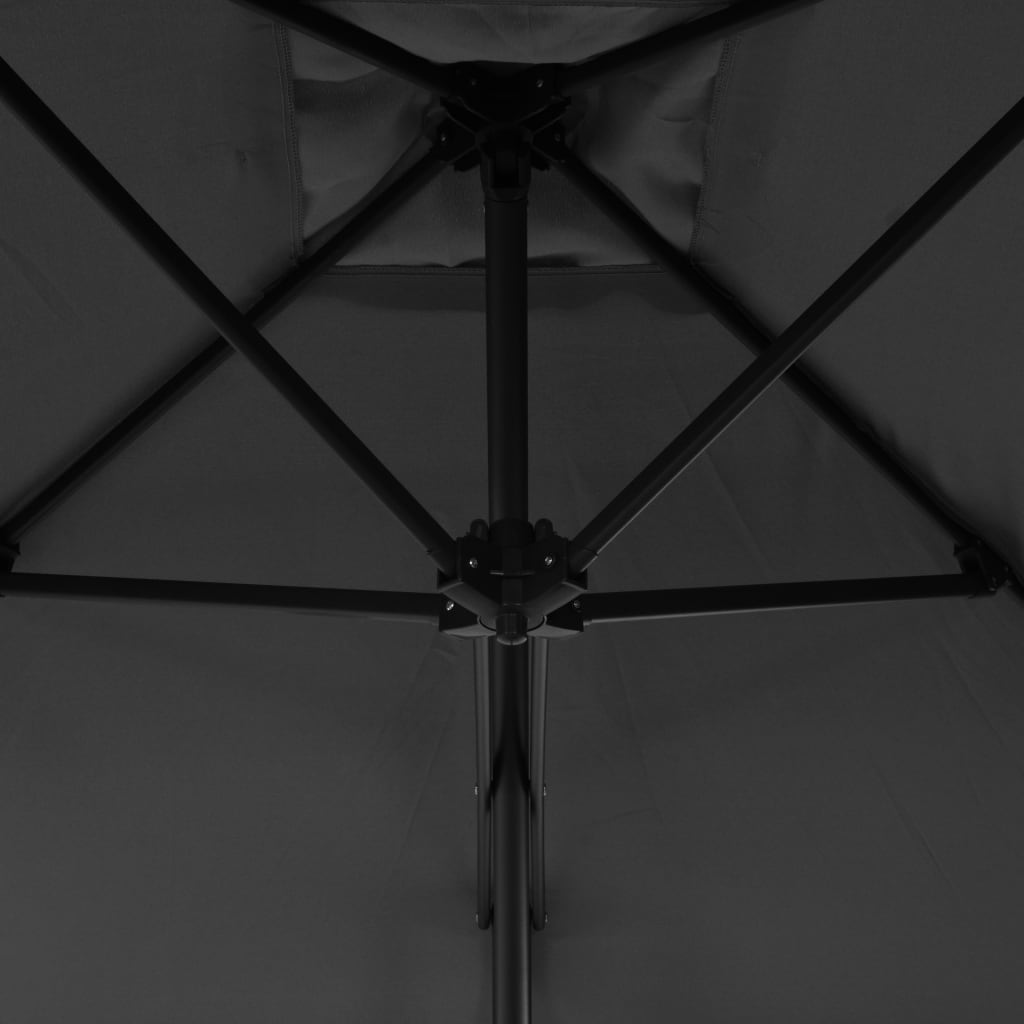 Parasol with steel pole 300 cm anthracite