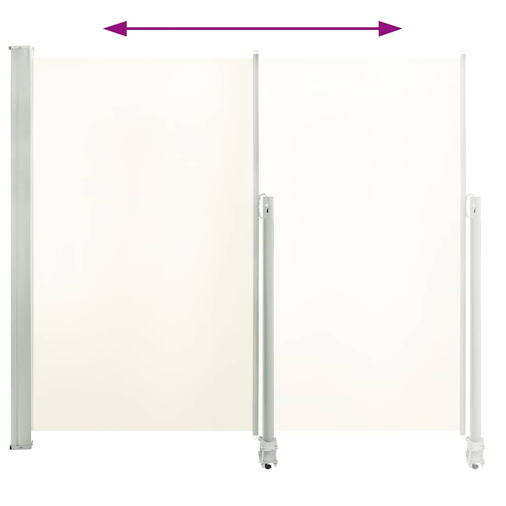 Ausziehbare Seitenmarkise 160x300 cm Creme
