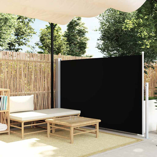 Auvent latéral extensible 140x300 cm noir