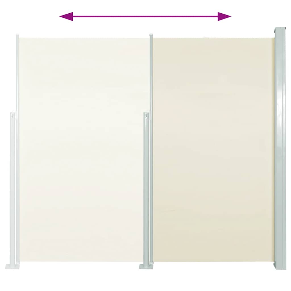 Store latéral extensible 140x300 cm crème