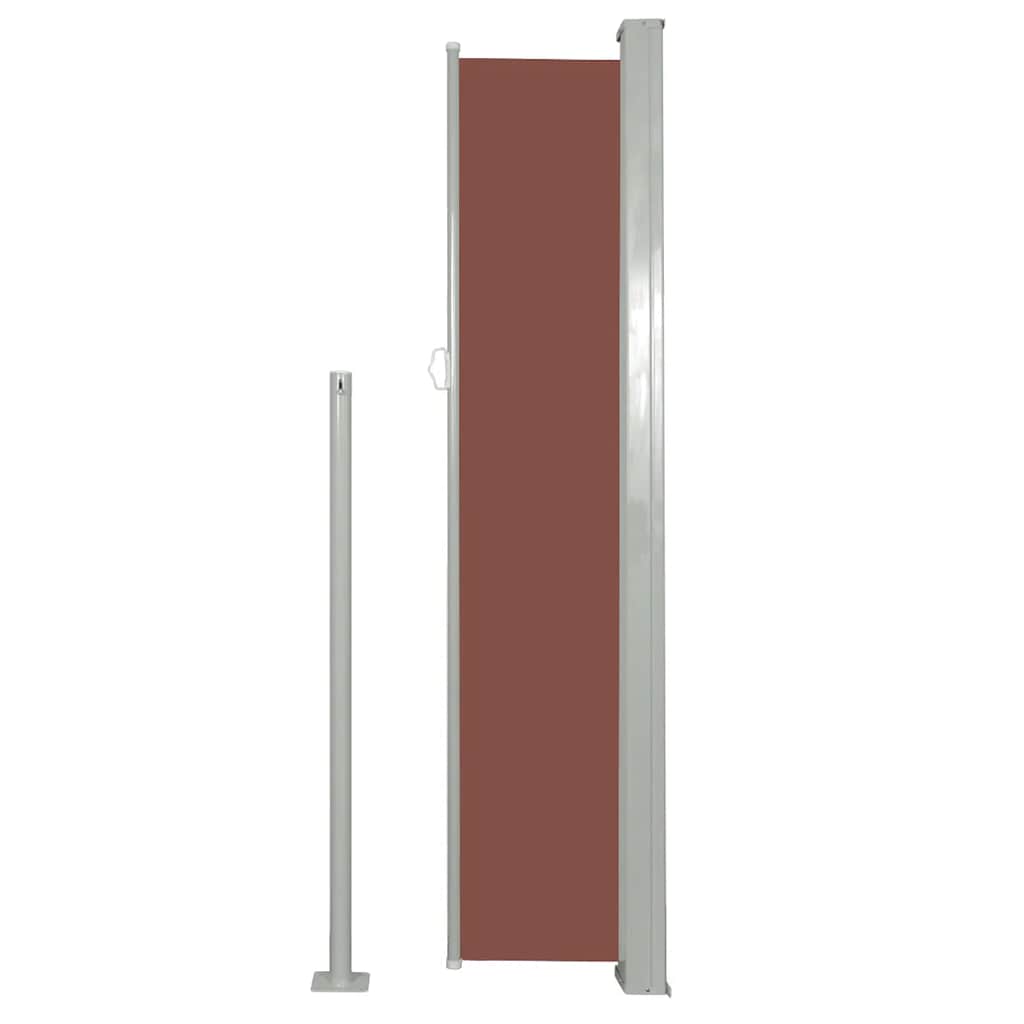 Auvent latéral extensible 140x300 cm marron