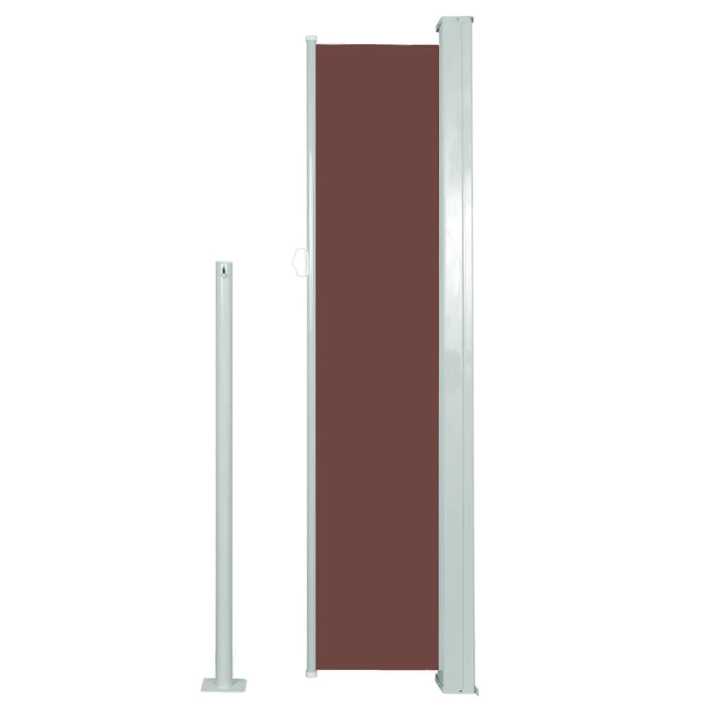 Auvent latéral extensible 140x300 cm marron